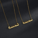 Custom Name Necklaces For Women Stainless Steel Double Letter Adjustable Choker