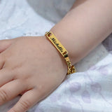 Personalized Engrave Name Date Baby Bracelet