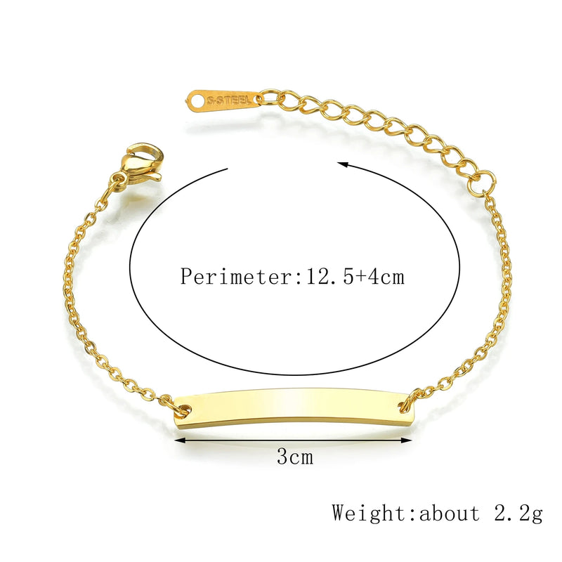 Personalized Engrave Name Date Baby Bracelet