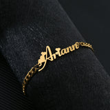 Custom Stainless Steel Name Bracelet - Personalized Letter Nameplate