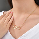 Custom Infinity Pendant Necklace for Women Personalized Letters Stainless Steel