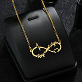 Custom Infinity Pendant Necklace for Women Personalized Letters Stainless Steel