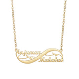 Personalized Infinity Names Necklace Stainless Steel Jewelry