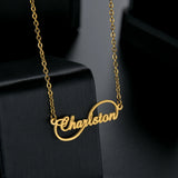 Personalized Infinity Names Necklace Stainless Steel Jewelry