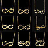 Personalized Infinity Names Necklace Stainless Steel Jewelry