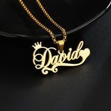 Personalized 1-2 Names Necklace Butterfly Cross Pendant for Men