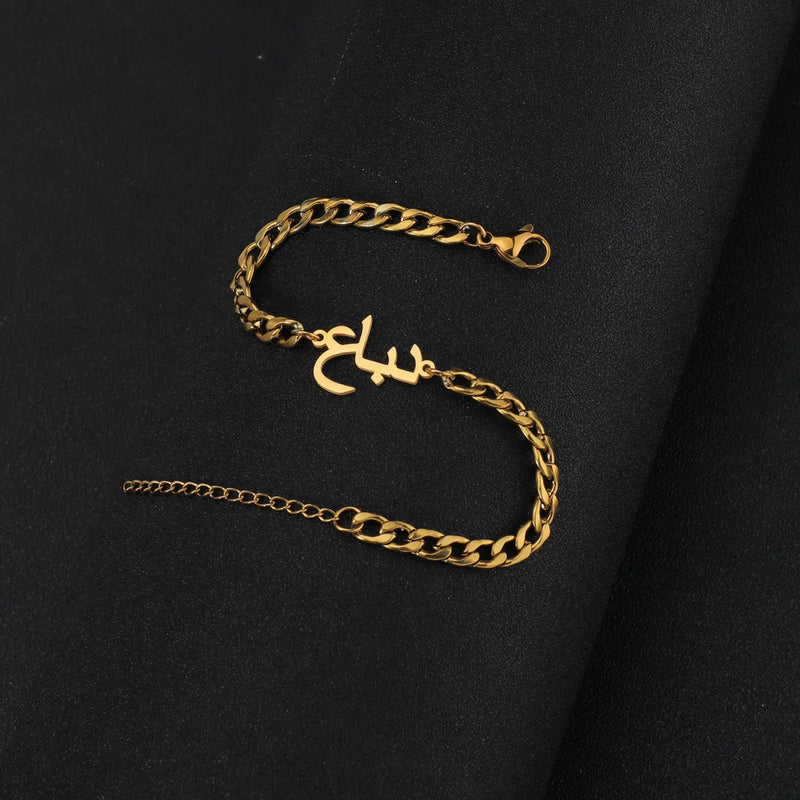 Arabic Name Stainless Steel Bracelet for Couple Gift