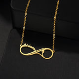 Acheerup Double Names Women Necklace Stainless Steel Love Pendant Jewelry