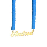 Personalized Custom Name Necklace for Women Stainless Steel Pink Chain Choker