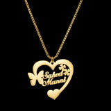 Personalized Double Names Necklace for Women Stainless Steel