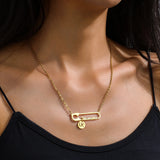 Personalized Double Names Necklace for Women Stainless Steel