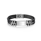 Customized Engrave Name Date Bracelet for Women