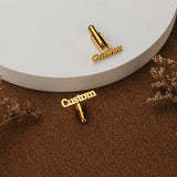 Acheerup Personalized Cufflinks Wedding Name Initials Logo Buttons Jewelry