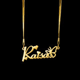 Acheerup Personalized Name Blade Chain Women Necklace