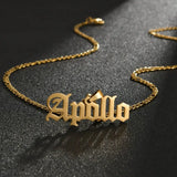 Acheerup Personalized Name Necklace Stainless Steel Thick Cuban Chain