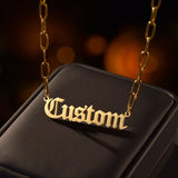 Acheerup Personalized Name Necklace Stainless Steel Letter Pendant Jewelry