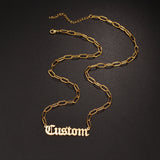Acheerup Personalized Name Necklace Stainless Steel Letter Pendant Jewelry