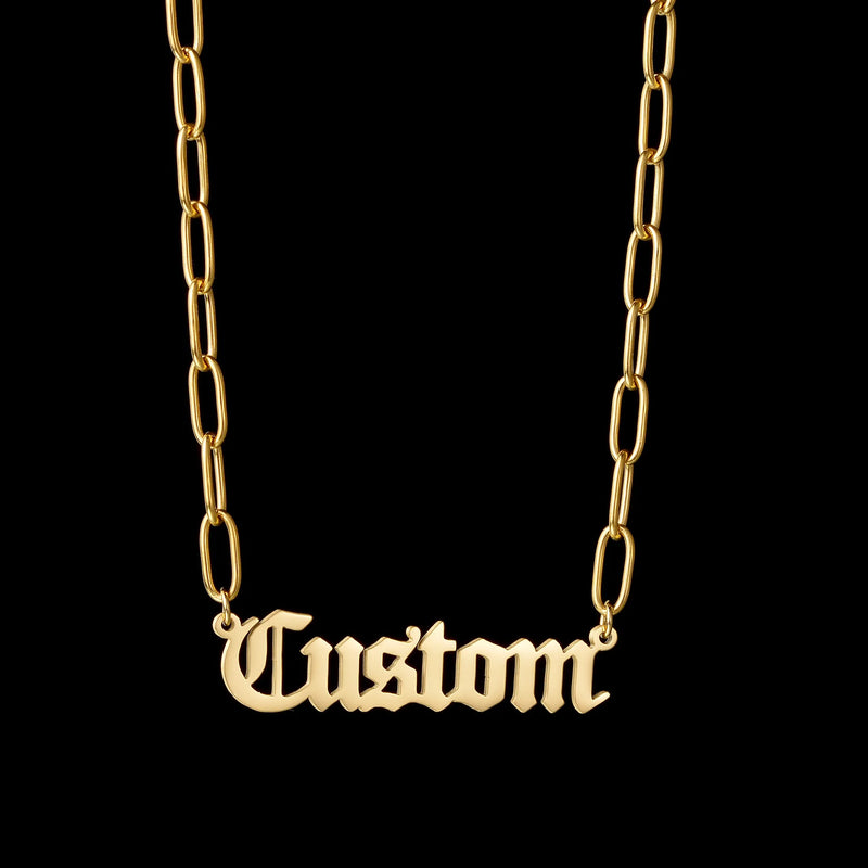 Acheerup Personalized Name Necklace Stainless Steel Letter Pendant Jewelry