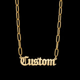 Acheerup Personalized Name Necklace Stainless Steel Letter Pendant Jewelry