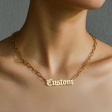 Acheerup Personalized Name Necklace Stainless Steel Letter Pendant Jewelry