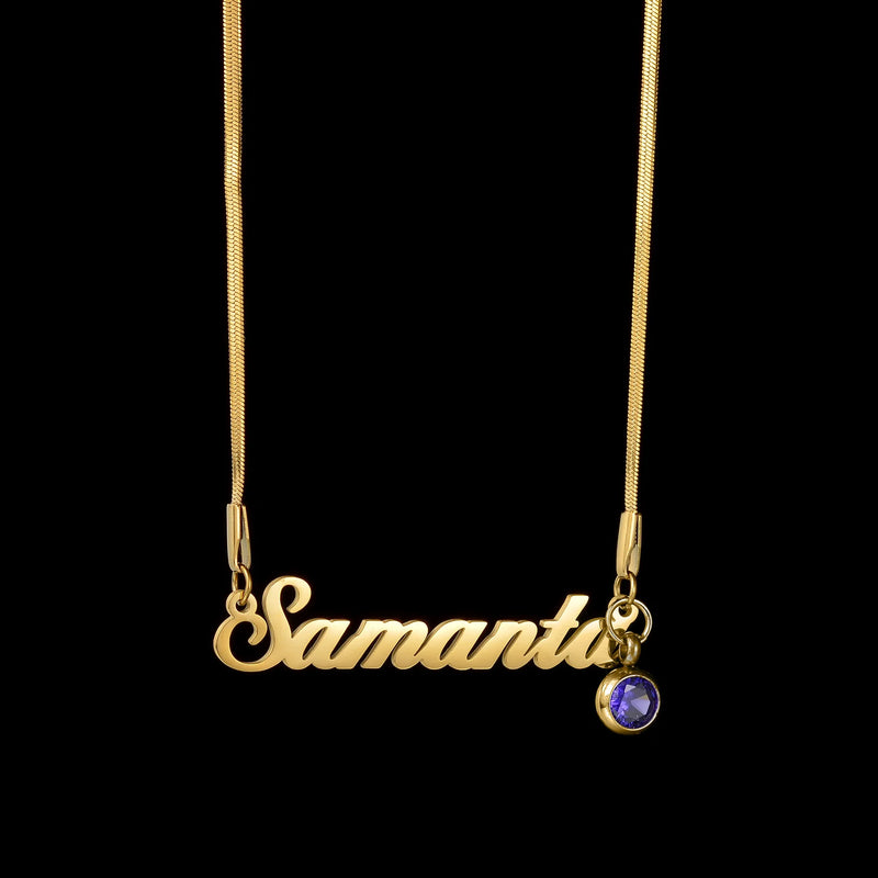 Acheerup Personalized Name Necklace for Women Stainless Steel Customized Letters