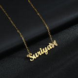 Acheerup Custom Name Necklace with Zircon