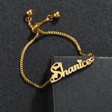 Acheerup Custom Name Stainless Steel Bracelet Heart Crown Cuban Chain