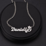 Custom Name Necklace Stainless Steel Chain Heart Pendant Christmas Gift