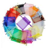 50pcs Colorful Organza Bag Drawstring for Jewelry Gift Packaging Wedding Party