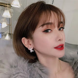 Lab Diamond Stud Earrings 925 Silver for Women