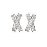 Lab Diamond Stud Earrings 925 Silver for Women