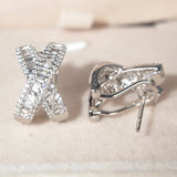 Lab Diamond Stud Earrings 925 Silver for Women