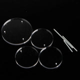 Acrylic 3 Round Small Jewelry Ring Display Stand