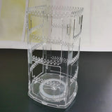 Clear Acrylic Rotating Earring Display Stand Jewelry Organizer
