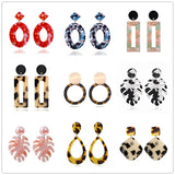 Acrylic Acetate Earrings Women Clip on Earring Bohemian Circular Ear Clips