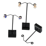 Acrylic Base Metal Earring Display Stand Set Jewelry Earring Display