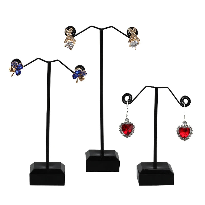 Acrylic Base Metal Earring Display Stand Set Jewelry Earring Display