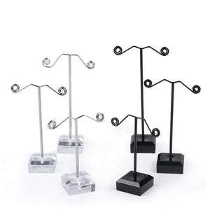 Acrylic Base Metal Earring Display Stand Set Jewelry Earring Display