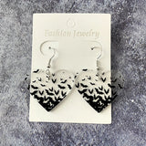 Acrylic Bat Drop Earrings 316 Steel Piercing Women Halloween Jewelry