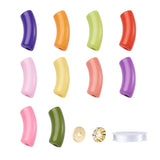 Acrylic Curved Tube Beads for Jewelry Making DIY Craft
