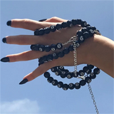 Acrylic 8 Ball Choker Dice Charm Necklace Hip Hop Jewelry