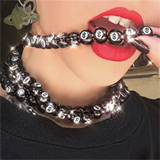 Acrylic 8 Ball Choker Dice Charm Necklace Hip Hop Jewelry