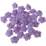 12mm 18mm Acrylic Beads Pastel Spring Colors Rose Flower Shape