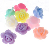 12mm 18mm Acrylic Beads Pastel Spring Colors Rose Flower Shape