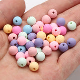 Acrylic Beads 6/8/10mm Candy Round Balls Loose Spacer Beads