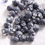 Acrylic Skull Loose Beads DIY Jewelry Making Halloween Bracelet Necklace