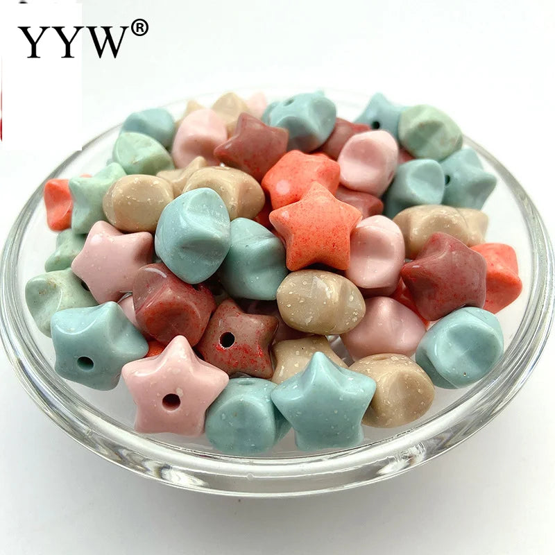 Acrylic Beads 12x17mm Flat Beads Candy 500g/Bag DIY Bracelet Necklace