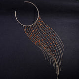 Acrylic Beads Fringe Torque Necklace for Women