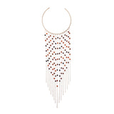 Acrylic Beads Fringe Torque Necklace for Women