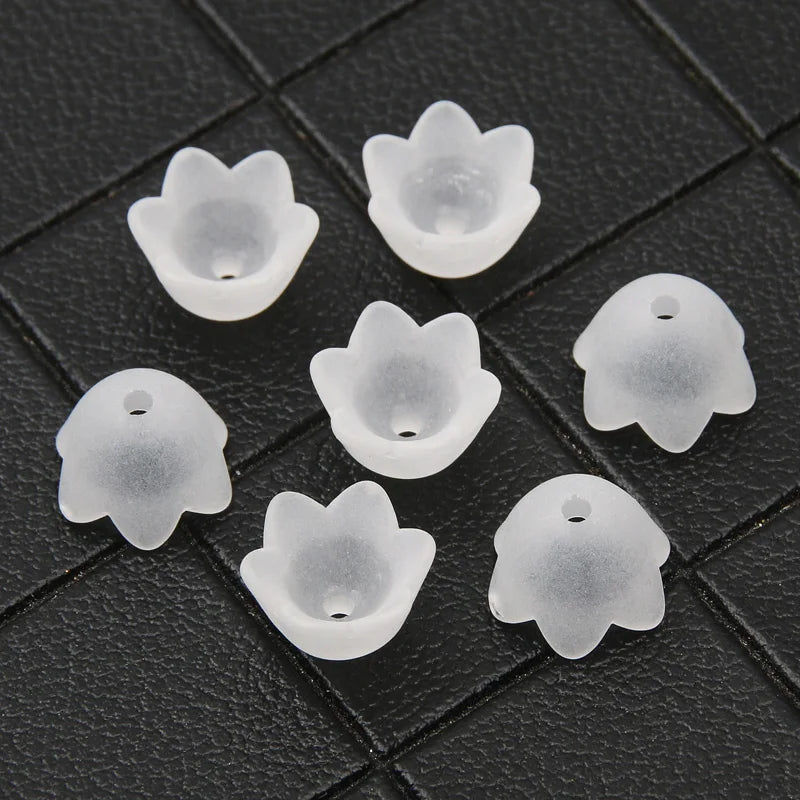 Acrylic Beads 10x7mm Flower Spacer Beads DIY Jewelry Making